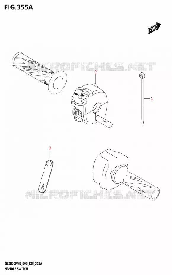 SWITCHES Suzuki MOTO 800 GSX 2025  GSX800FRQM5 E28 2025 M5 (E28)