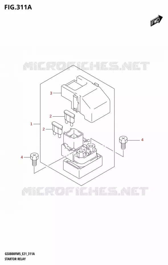 STARTER RELAY Suzuki MOTO 800 GSX 2025  GSX800FUQ 2025 M5 (E21)