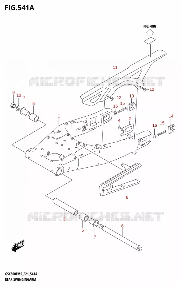 SWINGARM Suzuki MOTO 800 GSX 2025  GSX800FUQ 2025 M5 (E21)