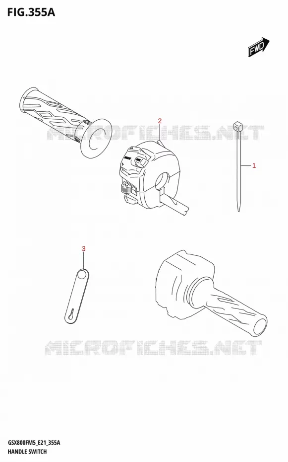 SWITCHES Suzuki MOTO 800 GSX 2025  GSX800FUQ 2025 M5 (E21)
