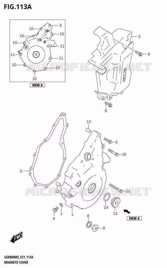 MAGNETO COVER Suzuki MOTO 800 GSX 2025  GSX800UQM5 E21 2025 M5 (E21)