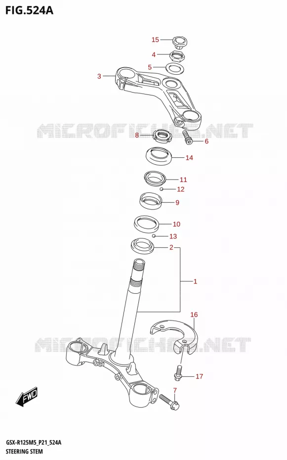 STEERING COLUMN Suzuki MOTO 125 GSX-R 2025  GSX-R125RL 2025 M5 (P21)