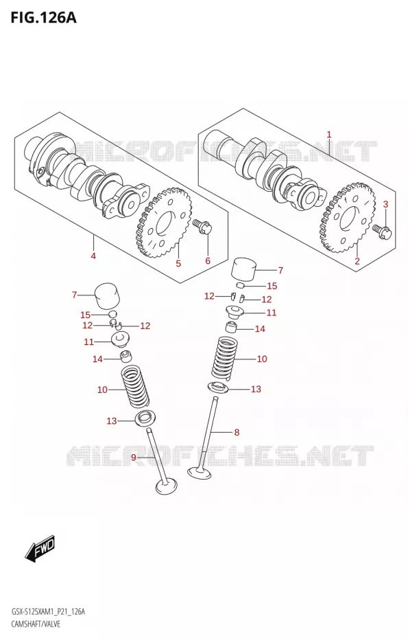 CAMSHAFT - VALVES Suzuki MOTO 125 GSX-S 2021  GSX-S125XA M1 (P21)
