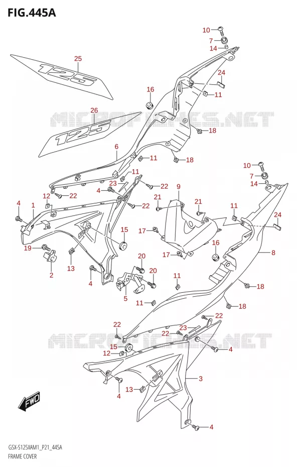 FAIRING Suzuki MOTO 125 GSX-S 2021  GSX-S125XA M1 (P21)