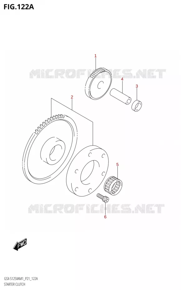 STARTER MOTOR CLUTCH Suzuki MOTO 125 GSX-S 2021  GSX-S125XA M1 (P21)