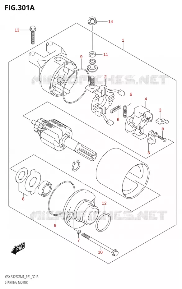 STARTER MOTOR Suzuki MOTO 125 GSX-S 2021  GSX-S125XA M1 (P21)