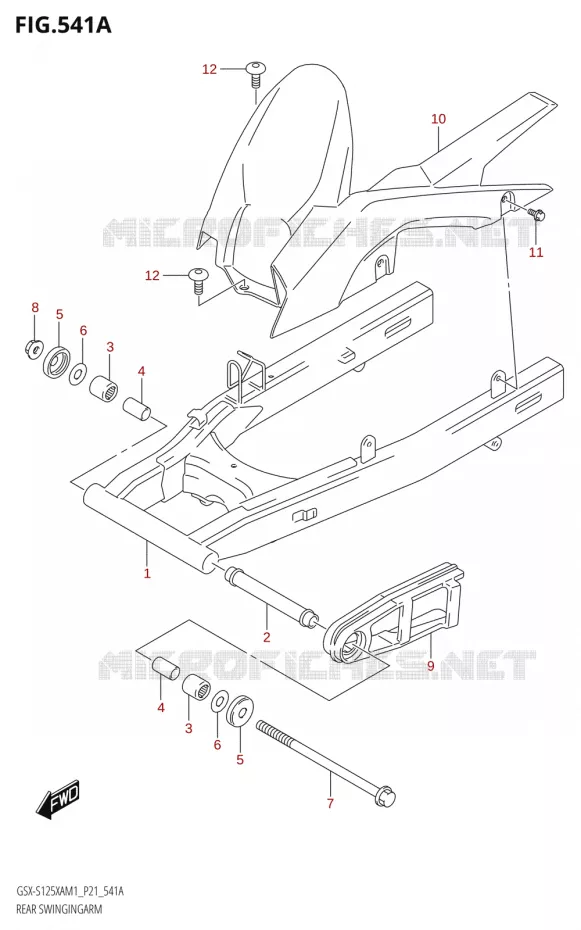SWINGARM Suzuki MOTO 125 GSX-S 2021  GSX-S125XA M1 (P21)