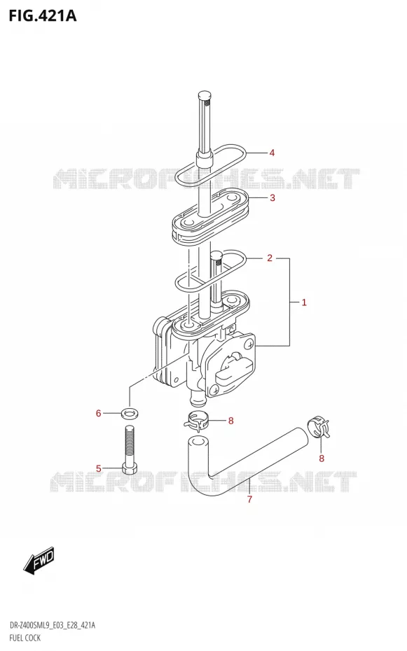 FUEL COCK Suzuki MOTO 400 DR-Z 2019  DR-Z400SM 2019 L9 (E28)