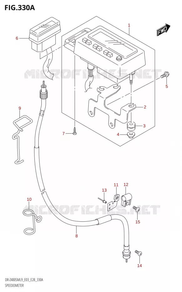 SPEEDOMETER (DR-Z400SM:L9:E03) Suzuki MOTO 400 DR-Z 2019  DR-Z400SM 2019 L9 (E28)