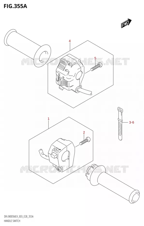 SWITCHES Suzuki MOTO 400 DR-Z 2019  DR-Z400SM 2019 L9 (E28)