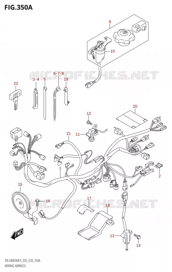 WIRING HARNESS (DR-Z400SM:L9:E03) Suzuki MOTO 400 DR-Z 2019  DR-Z400SM 2019 L9 (E28)