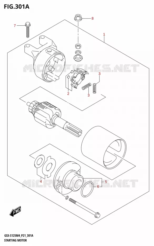 STARTER MOTOR Suzuki MOTO 125 GSX-S 2024  GSX-S125RL / GSX-S125RLX M4 (P21)