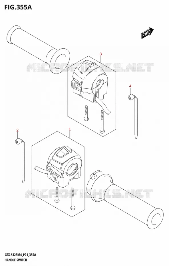 SWITCHES Suzuki MOTO 125 GSX-S 2024  GSX-S125RL / GSX-S125RLX M4 (P21)