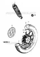 REAR WHEEL for Suzuki TS-ER 50 1979