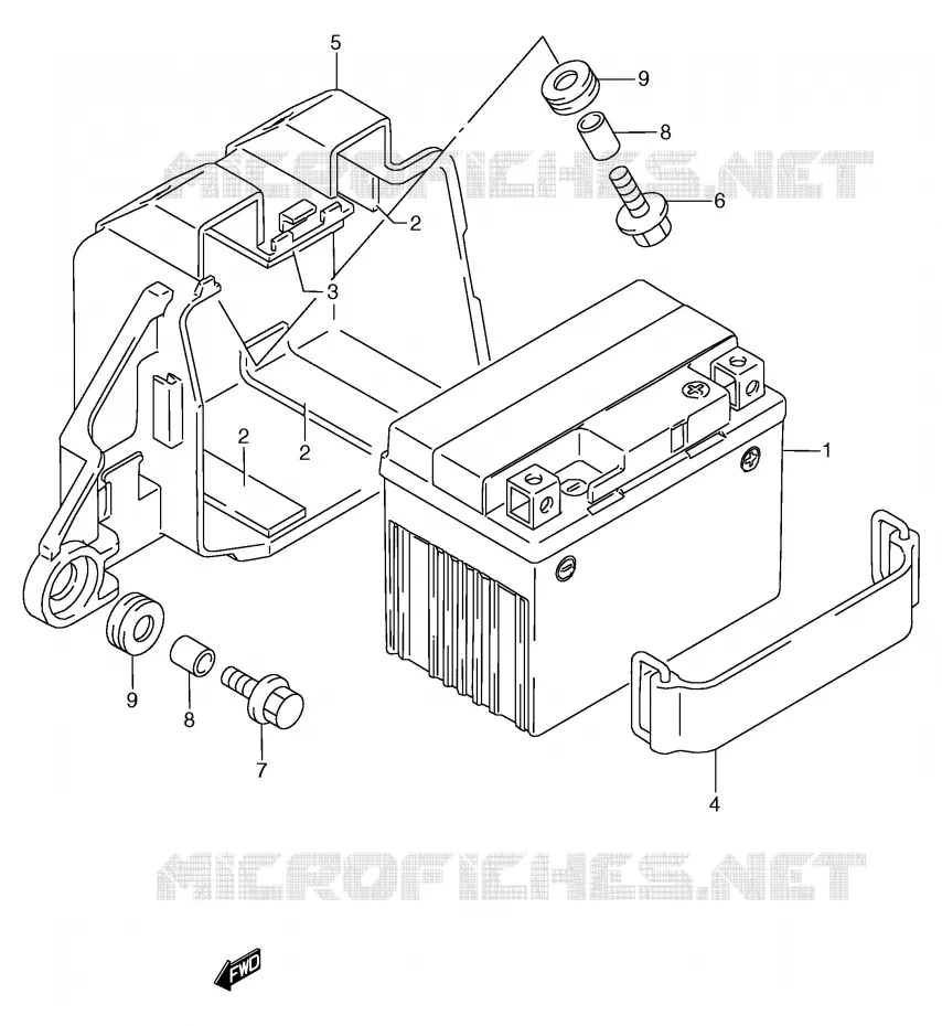 BATTERY Suzuki MOTO 125 TS-R 1990  TS125RL(E2)