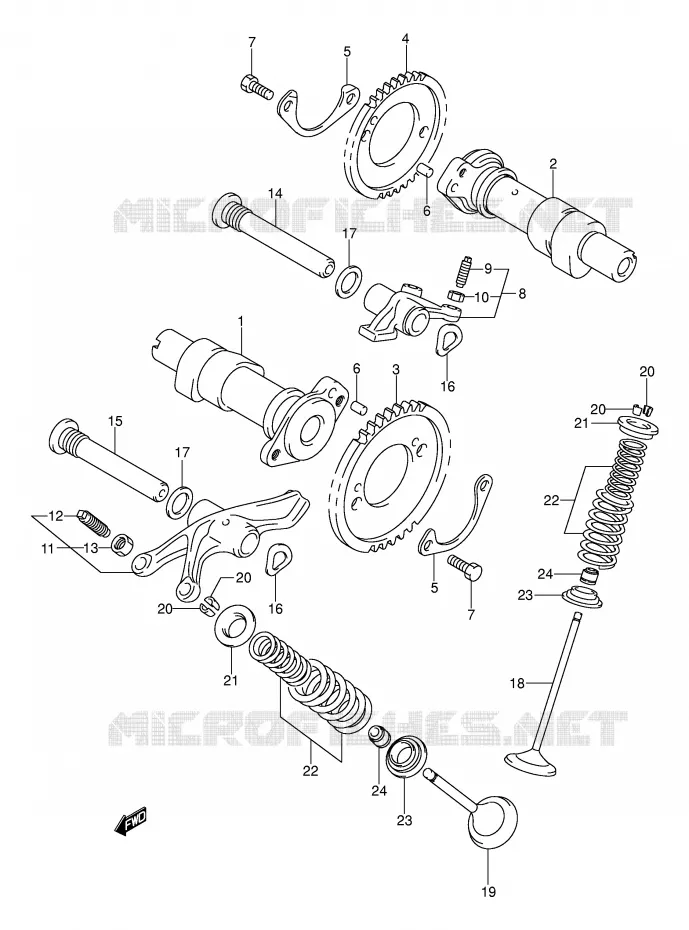 CAMSHAFT - VALVES Suzuki MOTO 800 VOLUSIA 2004  VL800K4(E2)