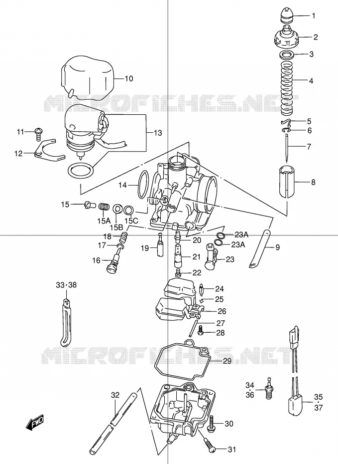 CARBURETOR Suzuki MOTO 50 STREET-MAGIC 1998  TR50SW(E2)