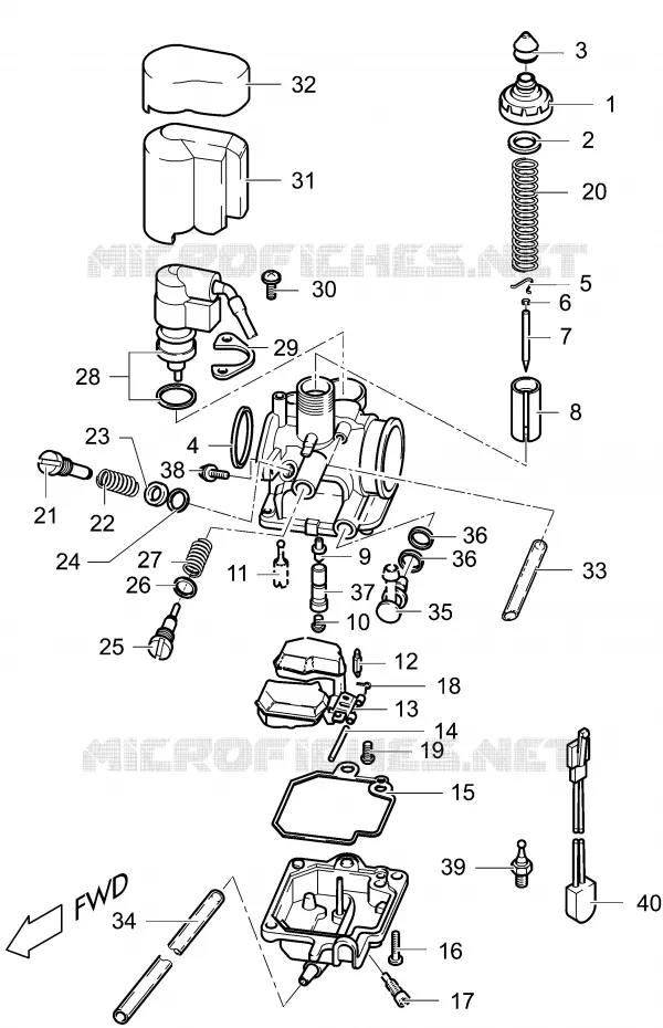CARBURETOR Suzuki SCOOTER 50 ESTILETE 2000  UF50Y