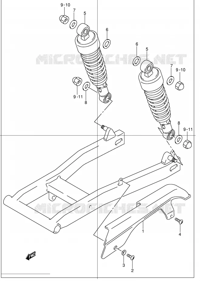CHAIN GUARD Suzuki MOTO 250 INTRUDER 2000  VL250Y(E2)