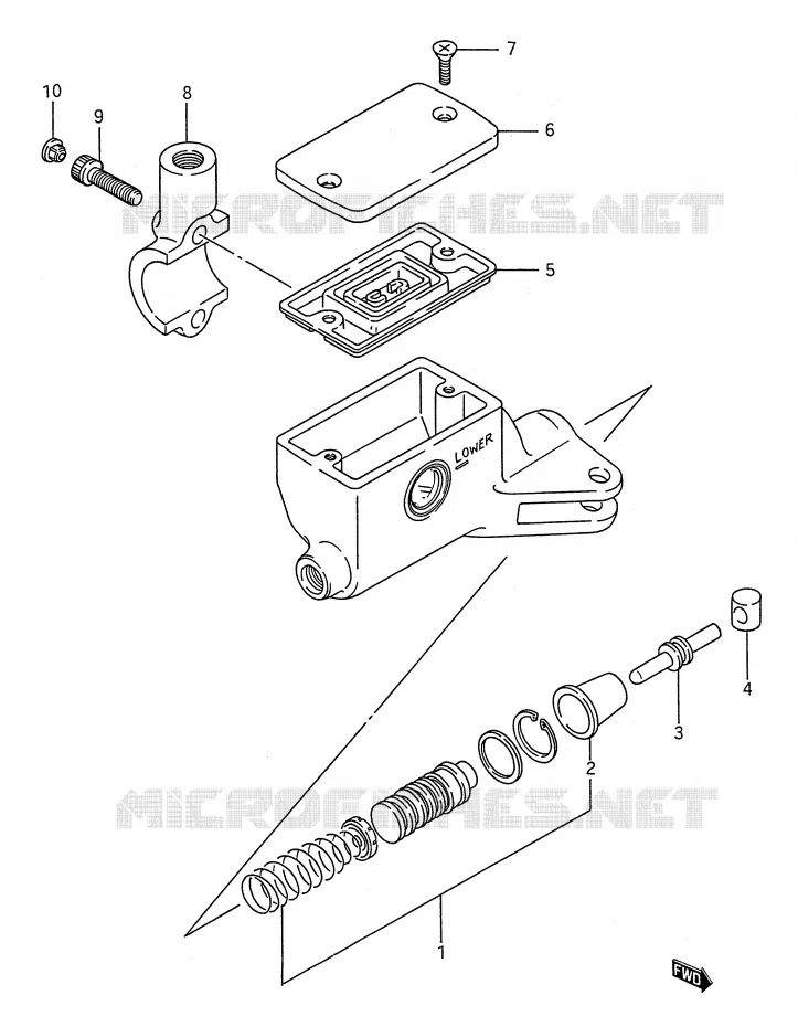 CLUTCH MASTER CYLINDER (SEE NOTE) Suzuki MOTO 1400 INTRUDER 1994  VS1400GLPR(E28)