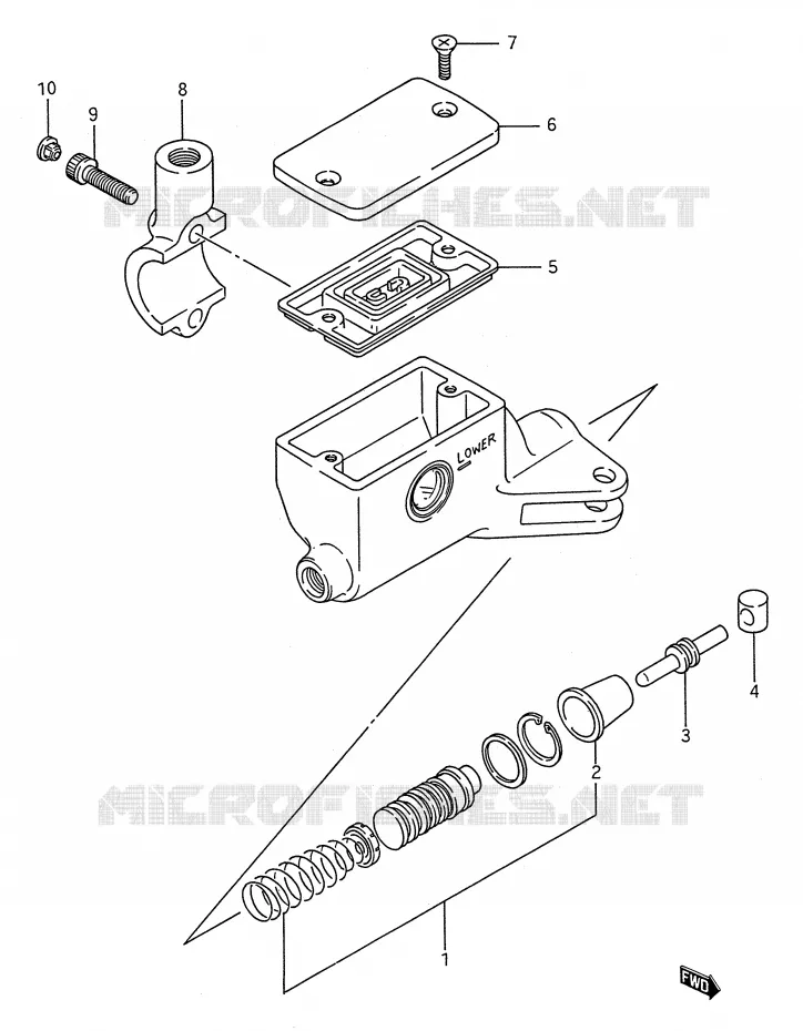 CLUTCH MASTER CYLINDER (SEE NOTE) Suzuki MOTO 1400 INTRUDER 1994  VS1400GLPR(E28)