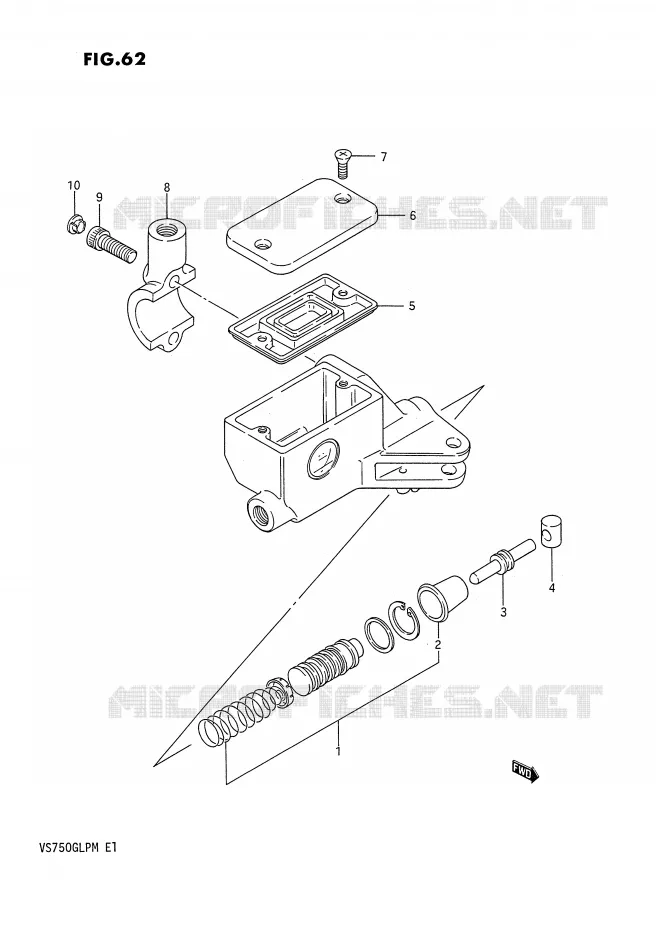 CLUTCH MASTER CYLINDER Suzuki MOTO 750 INTRUDER 1990  VS750GLPL(E1)
