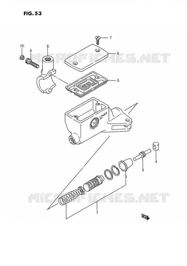 CLUTCH MASTER CYLINDER (VS1400GLFH/GLFJ/GLFL/GLFM/GLFN/GLFP) Suzuki MOTO 1400 INTRUDER 1991  VS1400GLPM(E2)