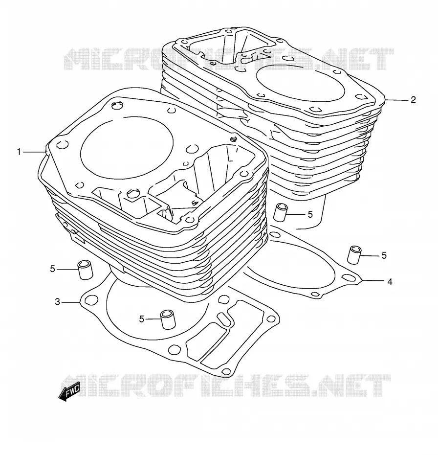 CYLINDER (MODEL W/X/Y) Suzuki MOTO 1500 INTRUDER 2000  VL1500Y(E2)