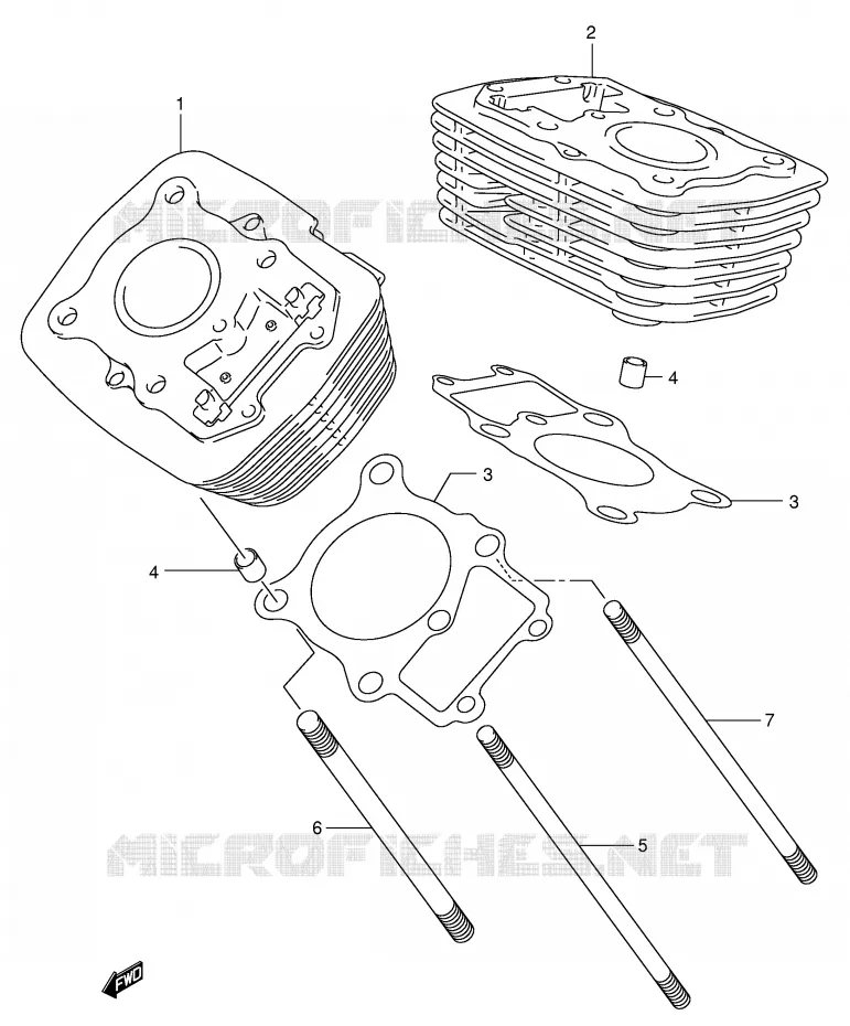 CYLINDER Suzuki MOTO 125 INTRUDER 2000  VL125Y(E2)
