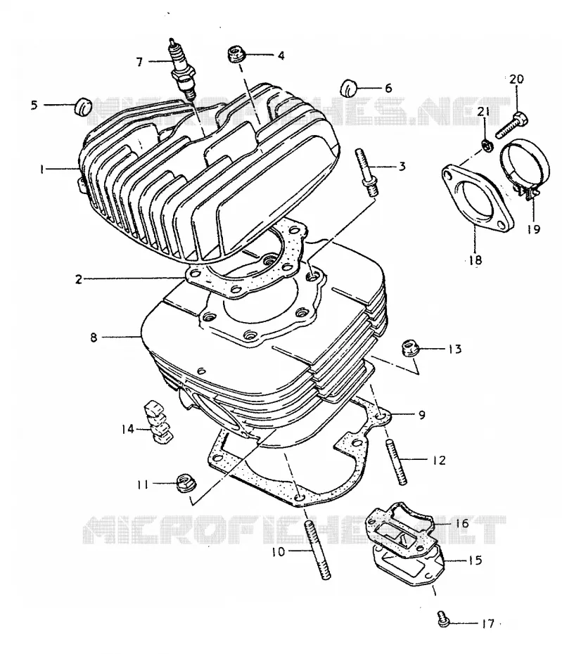 CYLINDER Suzuki MOTO 250 TS-ER 1992  TS250ERN