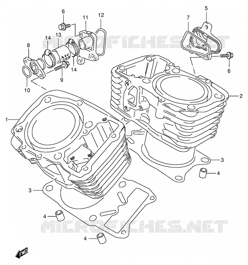CYLINDER Suzuki MOTO 800 VX 1993  VX800P(E4)
