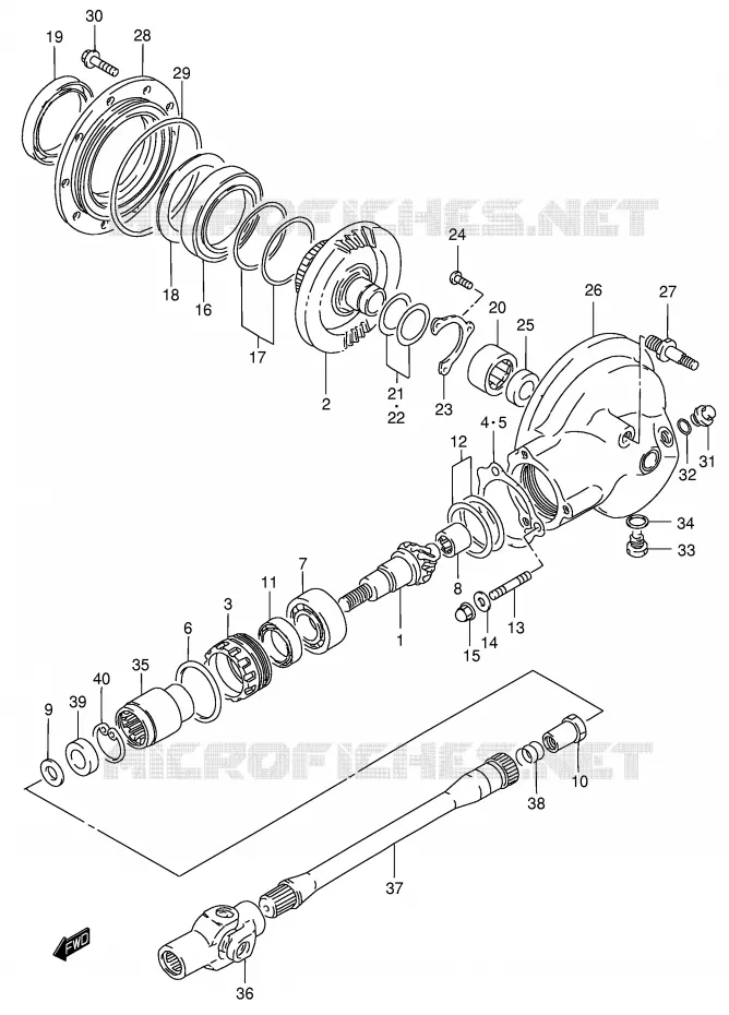 DRIVESHAFT Suzuki MOTO 800 INTRUDER 2004  VS800GLK4(E3/E28)