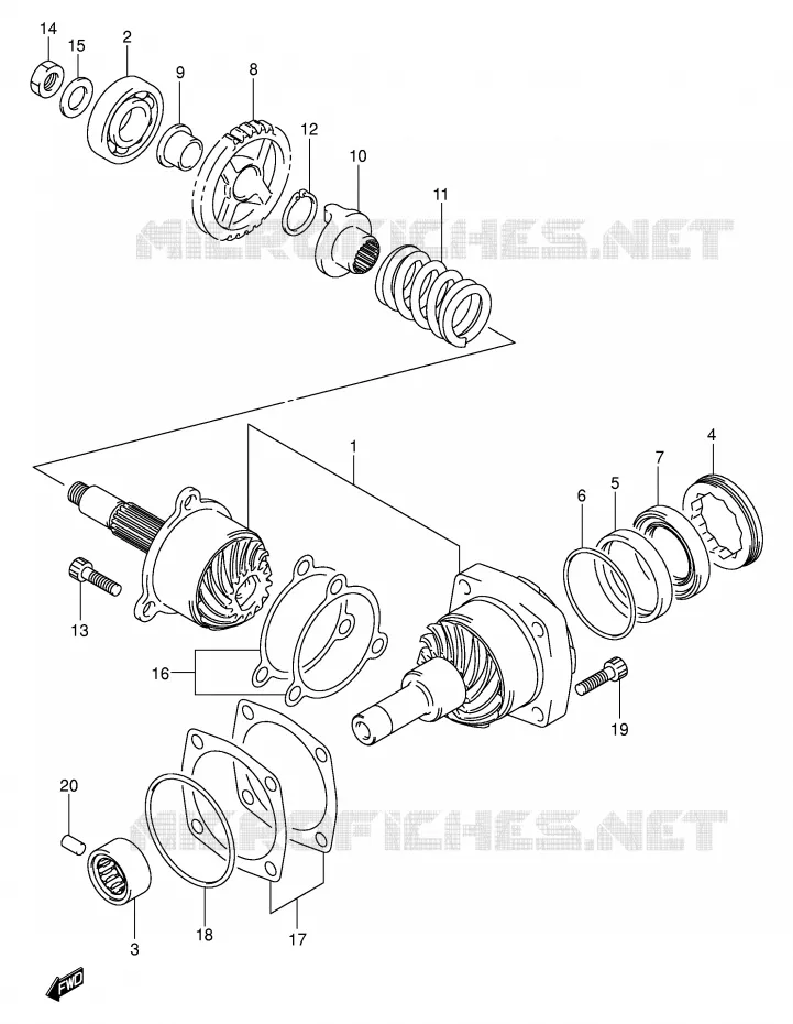 DRIVESHAFT Suzuki MOTO 800 VOLUSIA 2003  VL800K3(E2)