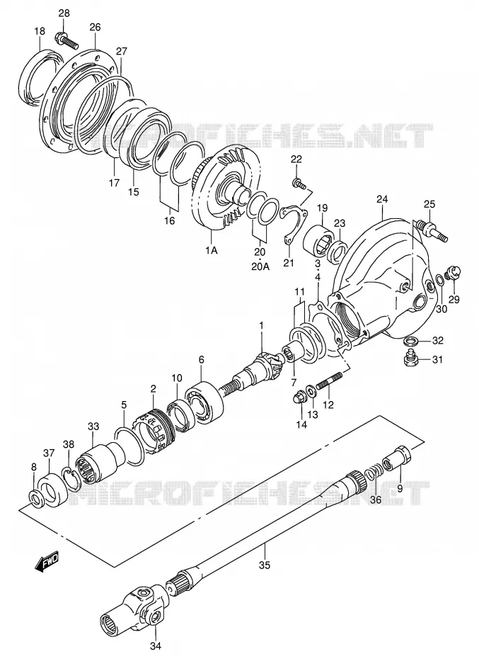DRIVESHAFT Suzuki MOTO 800 VX 1992  VX800N(E4)