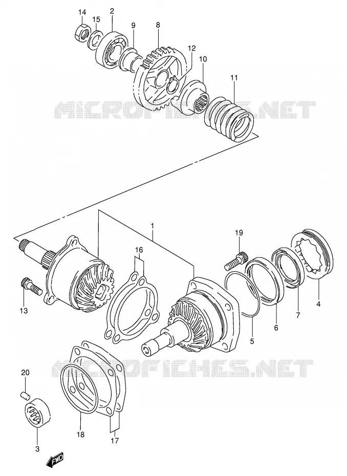 DRIVESHAFT Suzuki MOTO 800 VX 1994  VX800R(E4)
