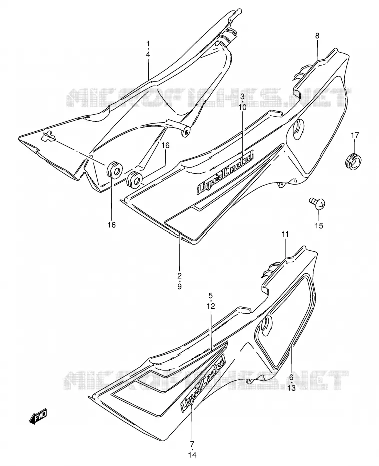 FAIRING (MODEL F/G) Suzuki MOTO 50 TS-W 1984  TS50WE(E6)