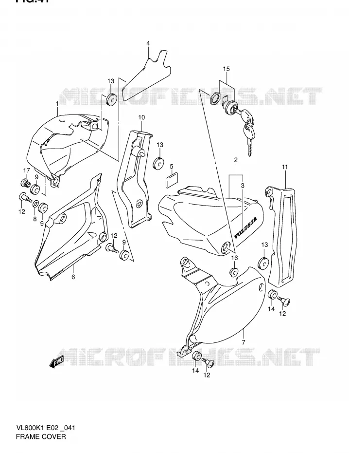 FAIRING (MODEL K1) Suzuki MOTO 800 VOLUSIA 2003  VL800ZK3(E2)