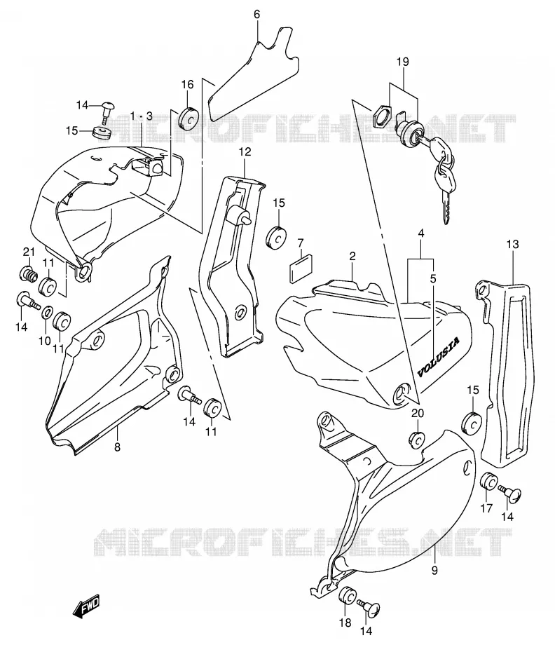 FAIRING (MODEL K4) Suzuki MOTO 800 VOLUSIA 2005  VL800K5(E2)