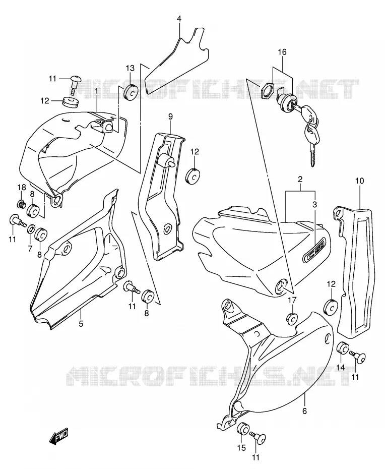 FAIRING (MODEL K5) Suzuki MOTO 800 VOLUSIA 2002  VL800K2(E2)