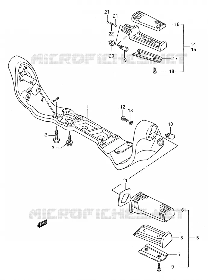 FOOTREST Suzuki MOTO 1400 INTRUDER 1987  VS1400GLPH(E28)