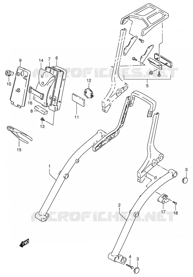 FRAME HANDLE GRIP Suzuki MOTO 800 INTRUDER 1993  VS800GLP(E28)