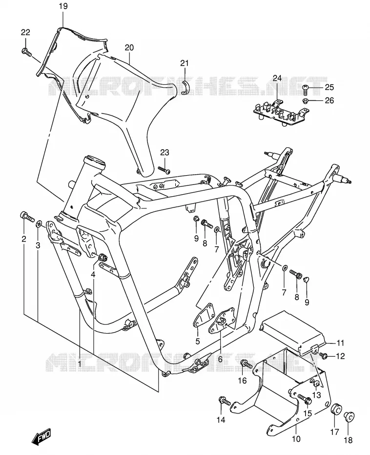 FRAME (MODEL K4) Suzuki MOTO 1400 INTRUDER 2004  VS1400GLPK4(E3/E28)