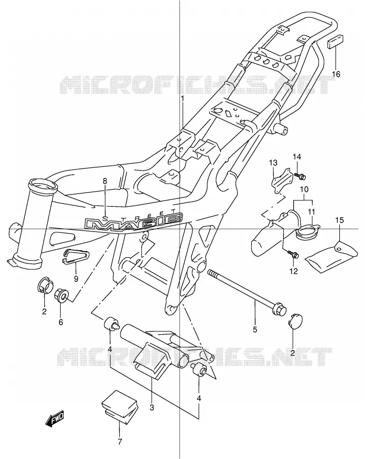 FRAME (MODEL Y) Suzuki MOTO 50 STREET-MAGIC 1998  TR50SW(E2)