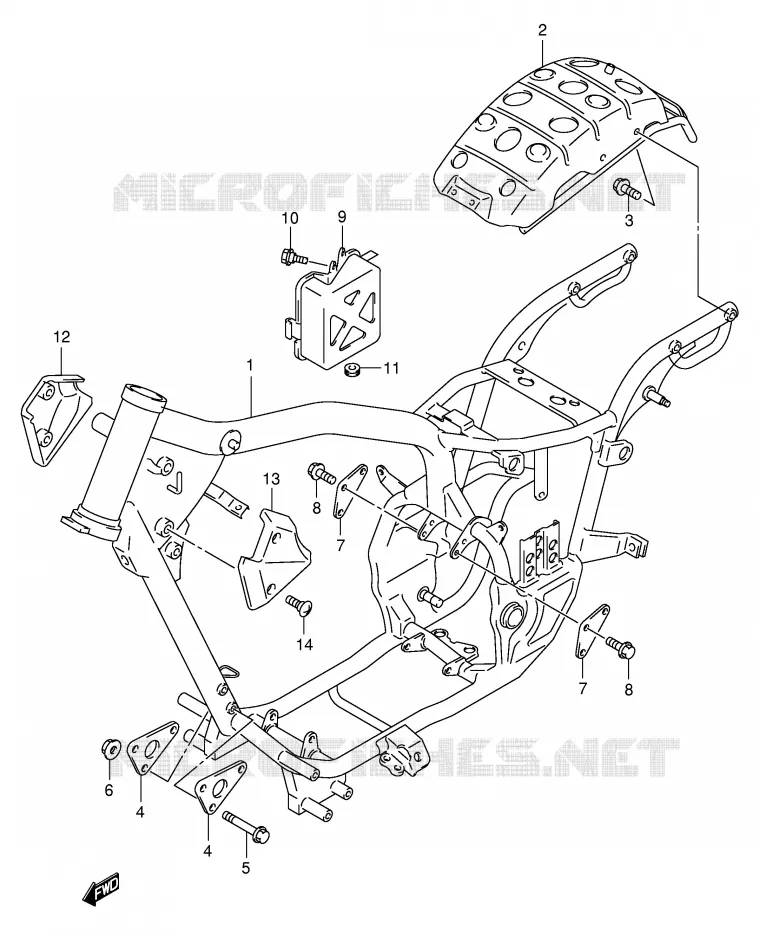 FRAME Suzuki MOTO 125 INTRUDER 2004  VL125K4(E2)