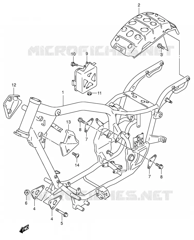 FRAME Suzuki MOTO 125 INTRUDER 2006  VL125K6(E2)