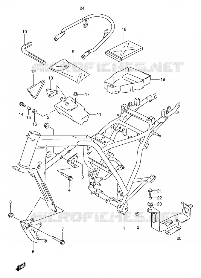 FRAME Suzuki MOTO 250 TU 2000  TU250XY(E2)