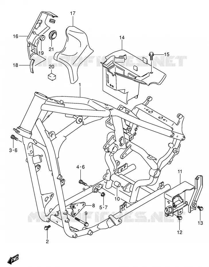 FRAME Suzuki MOTO 800 VOLUSIA 2005  VL800ZK5(E2)