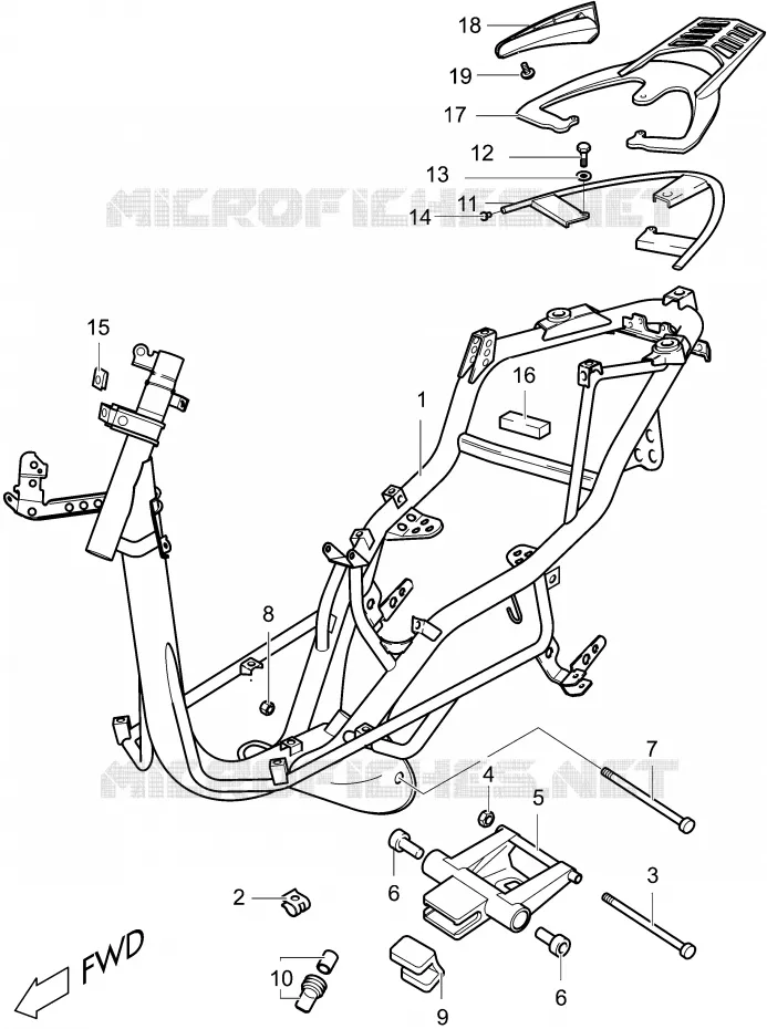 FRAME Suzuki SCOOTER 50 ESTILETE 2000  UF50Y