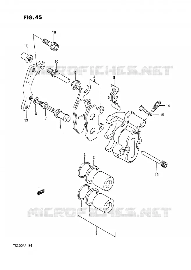 FRONT CALIPER Suzuki MOTO 200 TS-R 1993  TS200RP(E4)