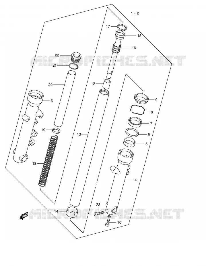 FRONT FORK Suzuki MOTO 250 INTRUDER 2000  VL250Y(E2)